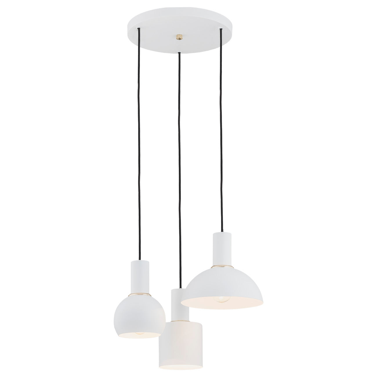 SINES 1468 3-light pendant lamp on a round ceiling rose