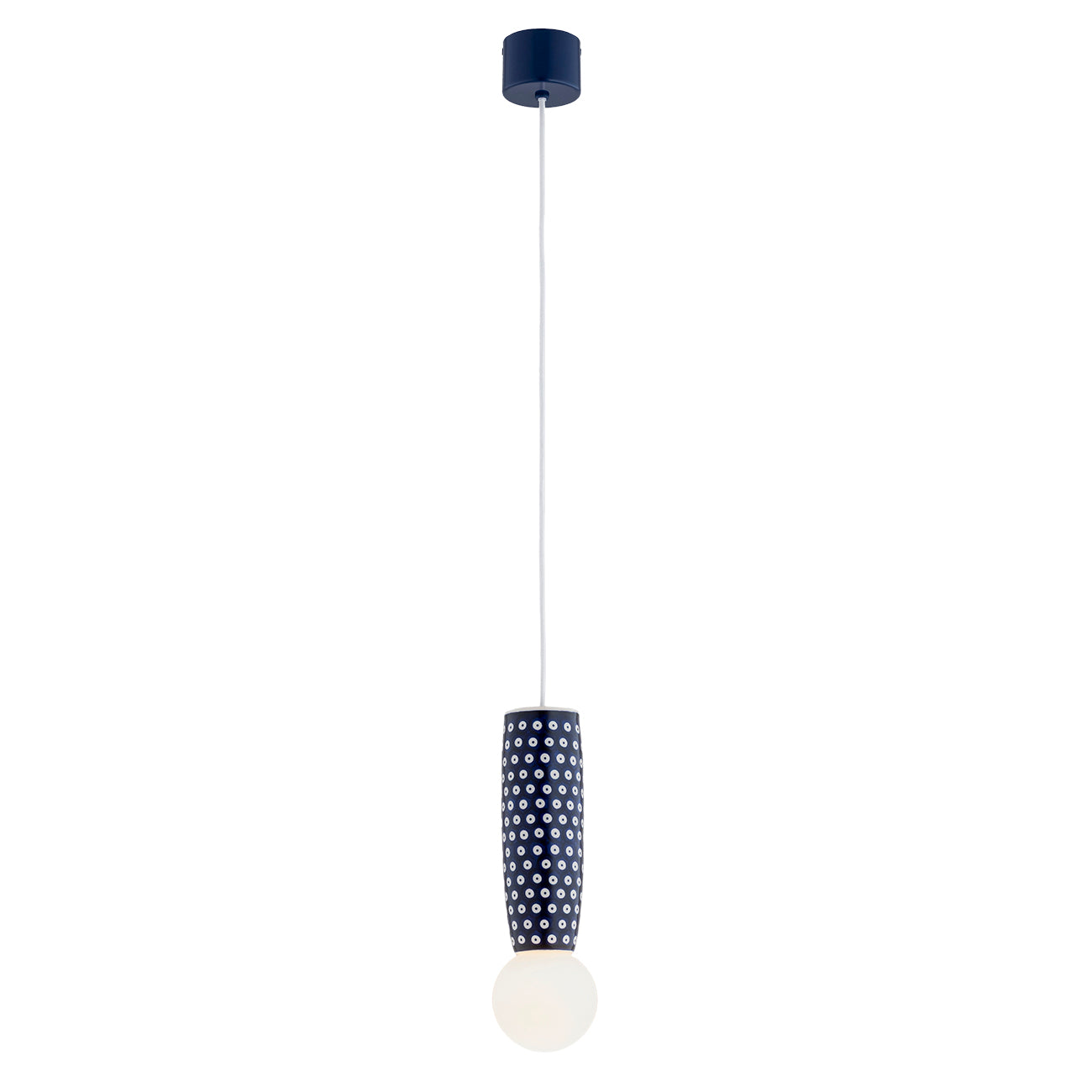BOLL 8937 1-light pendant lamp made of Bolesławiec ceramics