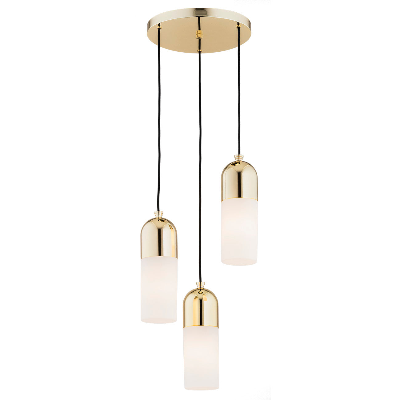 BURGOS 1466 3-light pendant lamp, round ceiling rose