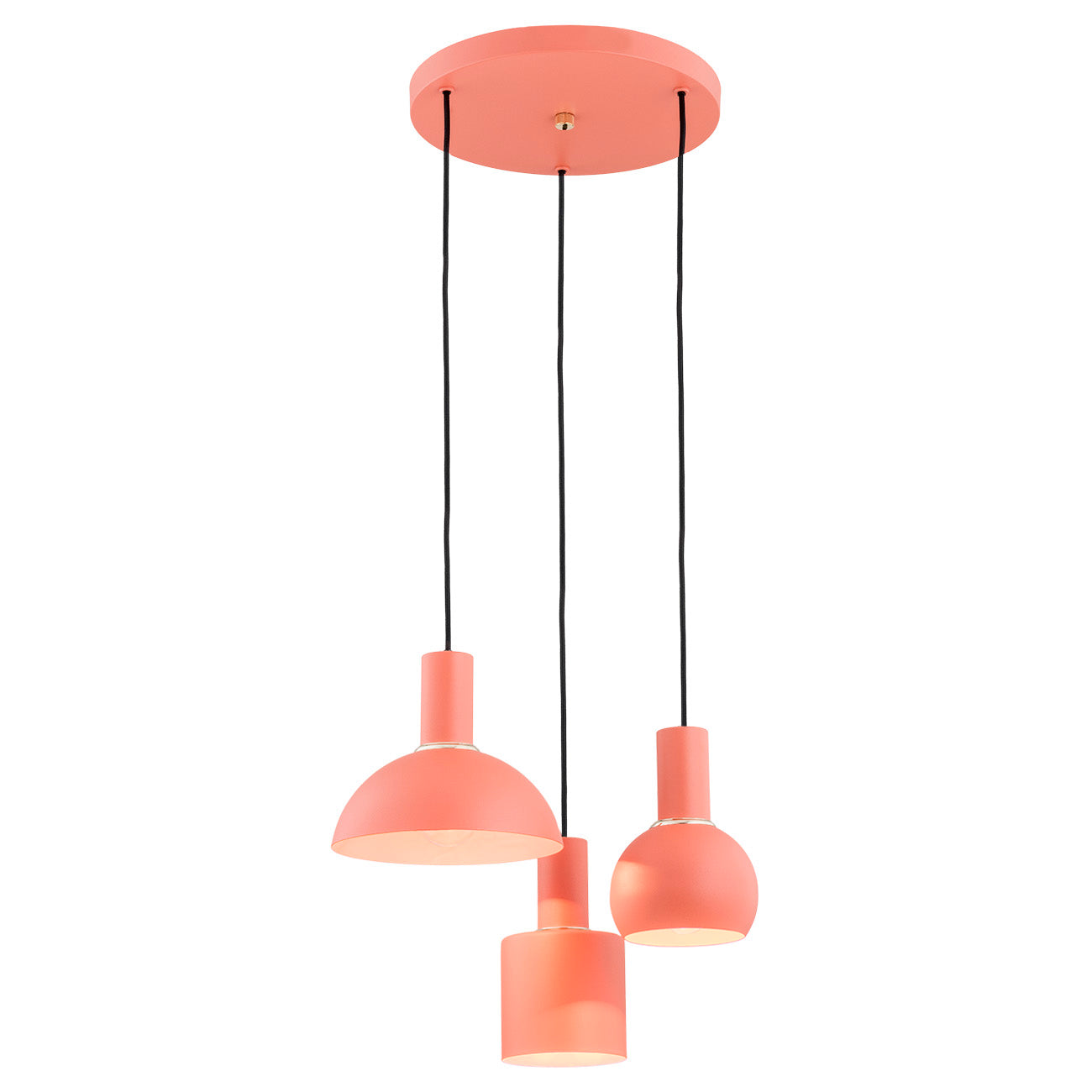 SINES 1469 3-light pendant lamp on a round ceiling rose