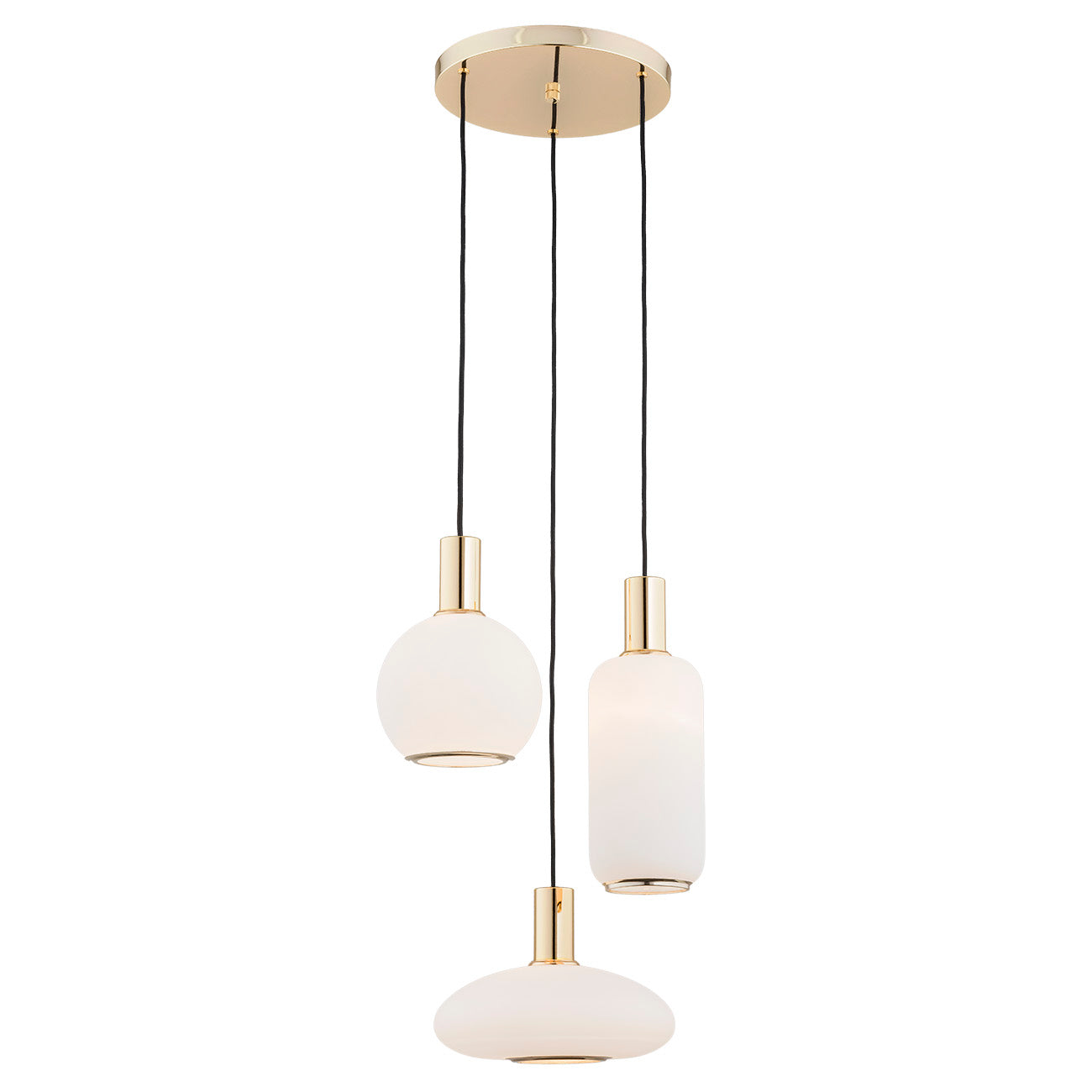 SAGUNTO 1489 3-light pendant lamp on a round ceiling rose