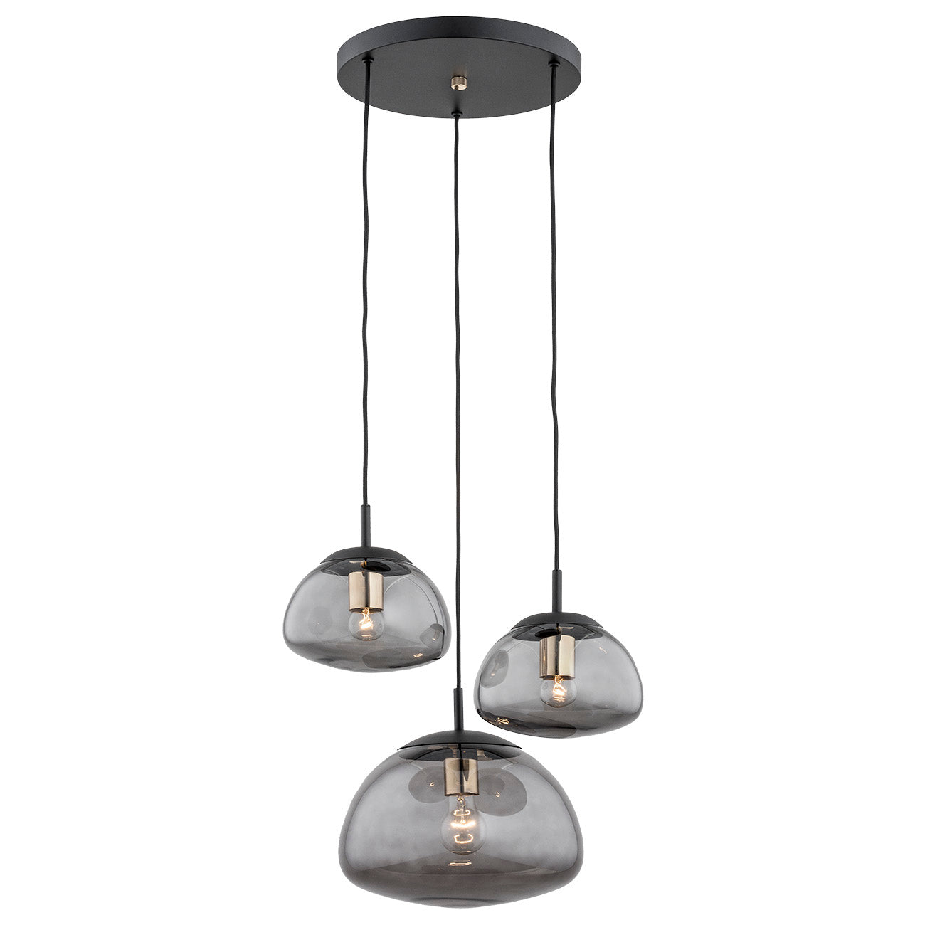 TRINI 1493 3-light pendant lamp on a round ceiling rose