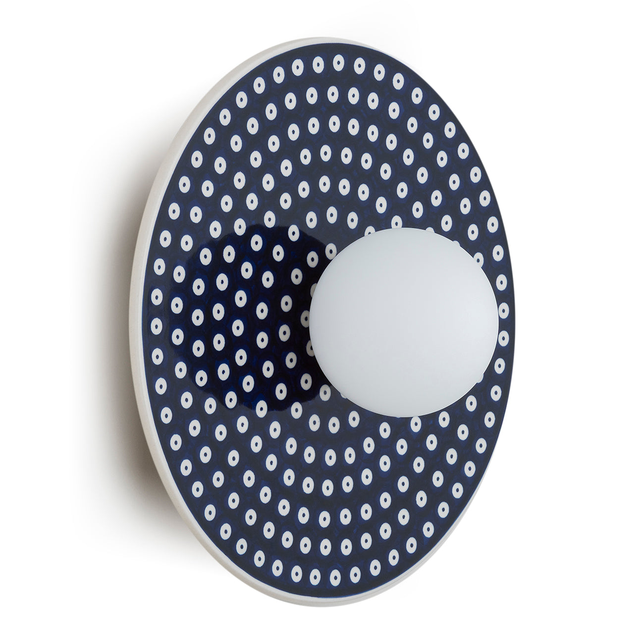 BOLL 8935 1-light wall lamp made of Bolesławiec ceramics in the shape of a board